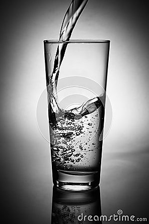 Pouring fresh water Stock Photo