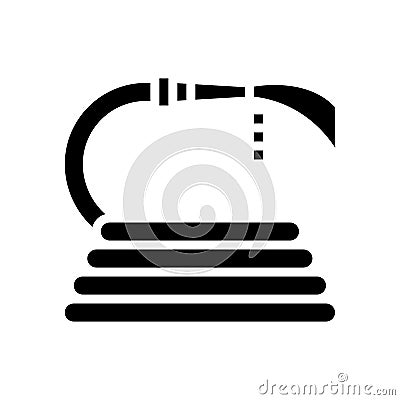 pouring from hose water glyph icon vector illustration Vector Illustration