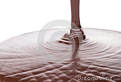 Pouring Hot Chocolate Liquid III Stock Photo