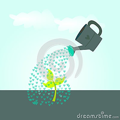 Pouring love, reaping growth Stock Photo