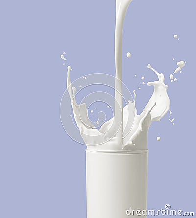 Pouring milk Stock Photo