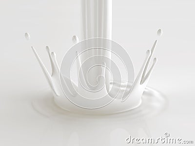 Pouring Milk Closeup Stock Photo