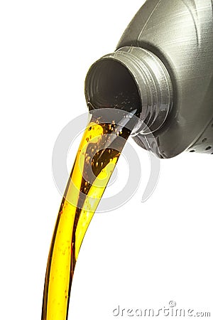 Pouring oil Stock Photo