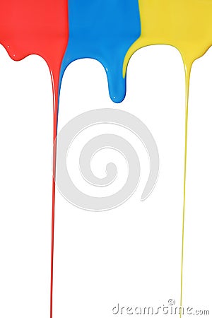 Pouring primary colors Stock Photo