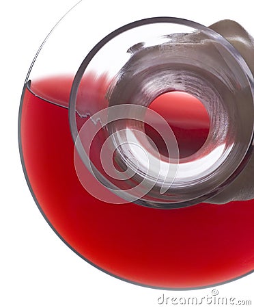 Pouring Red Wine from a Decanter Stock Photo