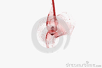 Pouring Red Wine splash Stock Photo