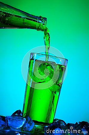 Pouring Soda Stock Photo