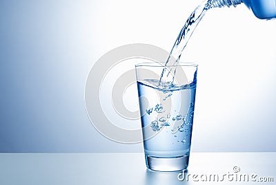 Pouring water Stock Photo