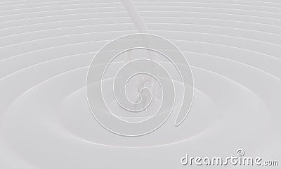 Pouring white milk with circle wave of milk. Fresh milk for drink concept. 3D Rendering Stock Photo