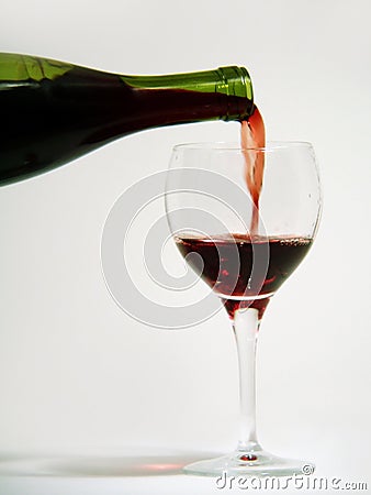 Pouring wine Stock Photo