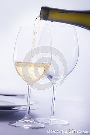 Pouring wine Stock Photo