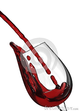 Pouring wine into a glass Stock Photo