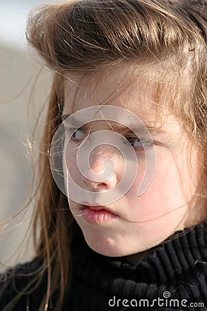 Pouting Child Stock Photo