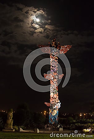 Pouwhenua Moonlight Editorial Stock Photo