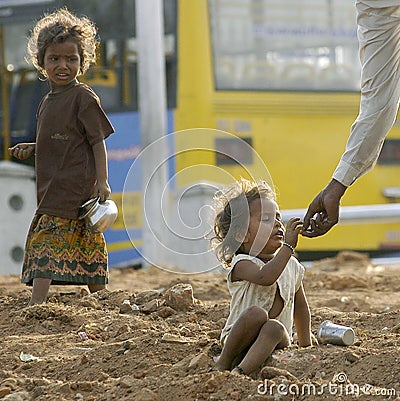 Poverty child Editorial Stock Photo