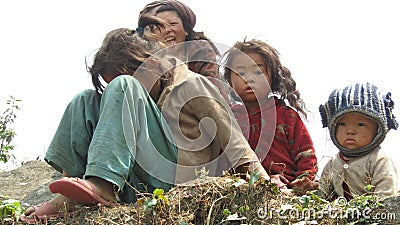 Poverty of remote villaage of Nepal Editorial Stock Photo