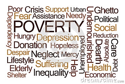 Poverty Word Cloud Stock Photo