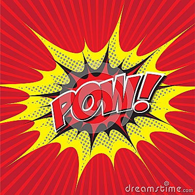 POW! comic word Vector Illustration