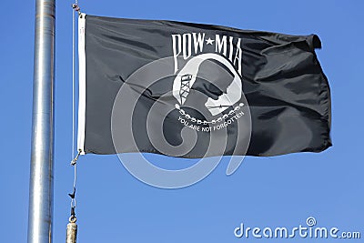 POW/ MIA flag in Brooklyn Editorial Stock Photo