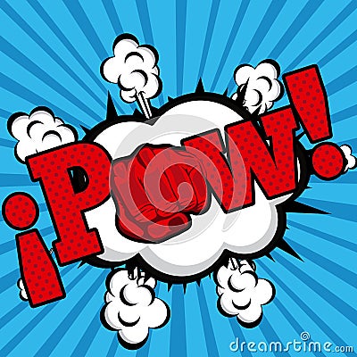 Pow and power Vector Illustration