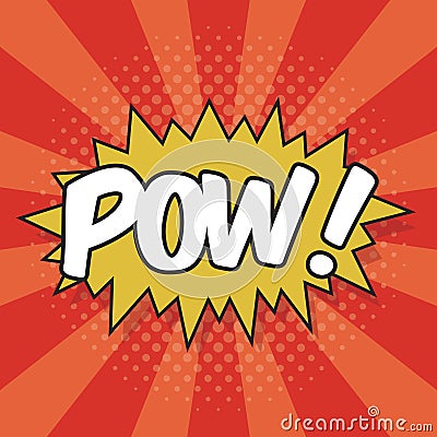 POW! Wording Sound Effect Vector Illustration