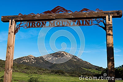 Close-Up of Signage at Entrance to Iron Mountain Trail Editorial Stock Photo