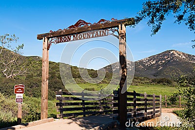 Iron Mountain Trailhead in San Diego County Editorial Stock Photo