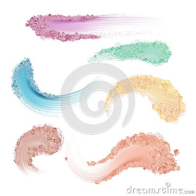 Powder Palette Face Cosmetics Makeup Set Vector Vector Illustration