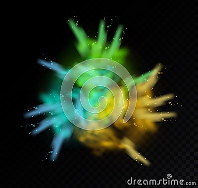 Powder Holi paints Vector Illustration