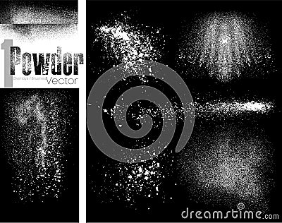 Powder vector brushes and overlays Stock Photo