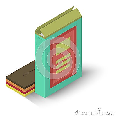 Powder washing icon, isometric style Vector Illustration