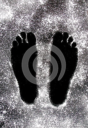 Powdered Feet Stock Photo