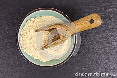 Powdered maca root Stock Photo