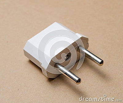 Power Adapters. EU plugs adaptor Stock Photo