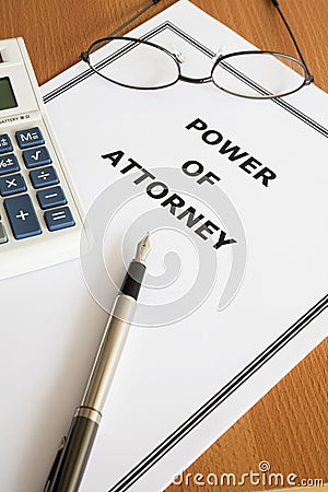 Power of Attorney Stock Photo