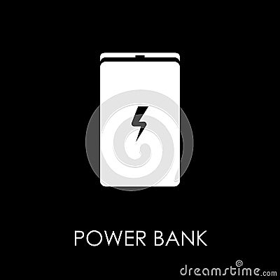 Power bank icon symbol flat style vector illustration Vector Illustration