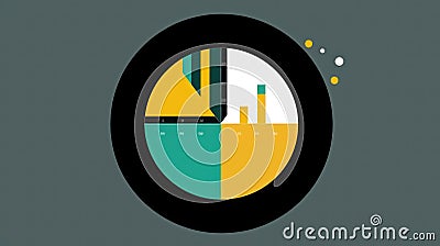 A Power BI icon representing the business analytics service used for creating visualizations created with Generative AI Stock Photo