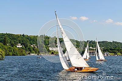 Boat Race Windermere Lake District Editorial Stock Photo