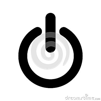 Power button isolated icon Vector Illustration