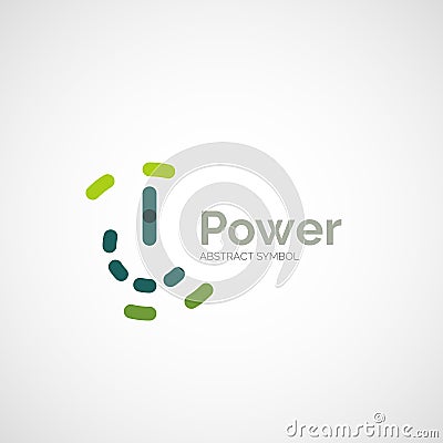 Power button logo design Vector Illustration