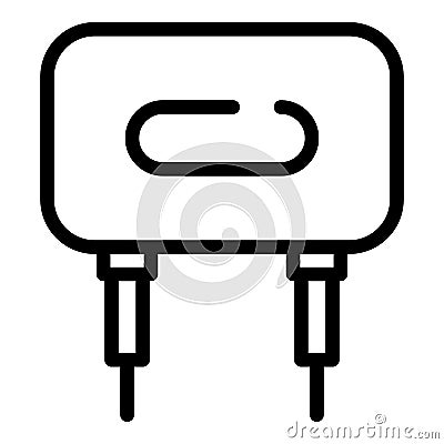 Power capacitor icon, outline style Vector Illustration