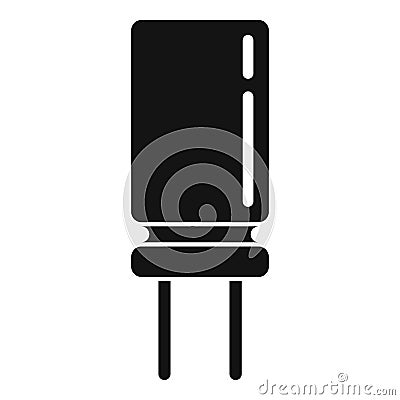 Power capacitor icon simple vector. Component resistor Vector Illustration