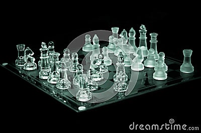 Power of Chess - Crystal, view from corner Stock Photo