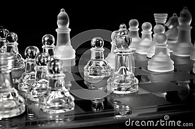 Power of Chess - view from corner Stock Photo