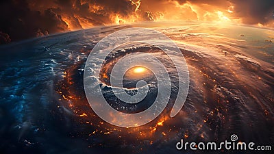 The Power and Complexity of Neural Coding: A Hurricane of Energy and Intensity. Concept Stock Photo