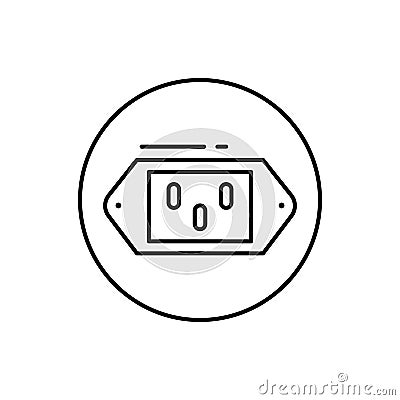 Power, connector icon. Simple line, outline vector elements of connectors and cables icons for ui and ux, website or mobile Stock Photo