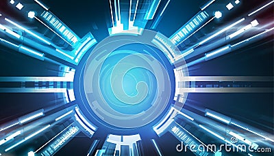 abstract futuristic technology background. 3d rendering digital hi tech background. Futuristic concept. Stock Photo