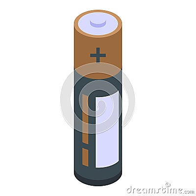 Power energy icon isometric vector. Full battery Stock Photo