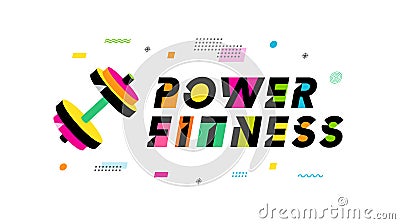 Power fitness logo Vector Illustration