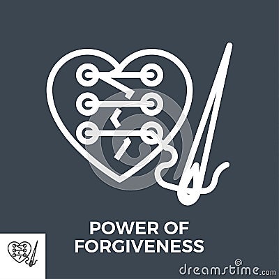 Power of forgiveness Vector Illustration